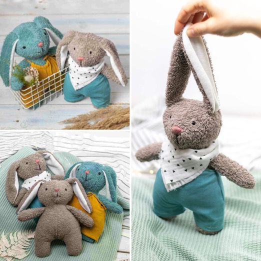 Freebie - Kuschelhase nähen - Gratis Schnittmuster