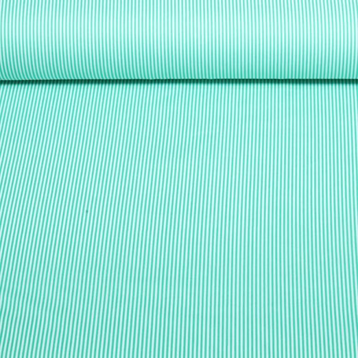 Popeline de coton - mini-rayures Vert