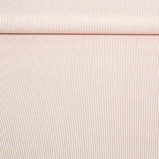 Popeline de coton - mini-rayures Beige