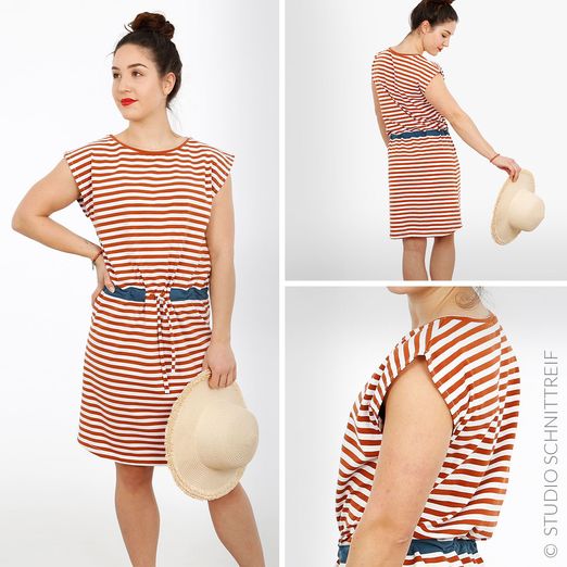 Robe jersey et t-shirt - MADAME JULIE - Patron numérique