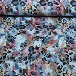 Sommersweat - French Terry Digital Leo Blau