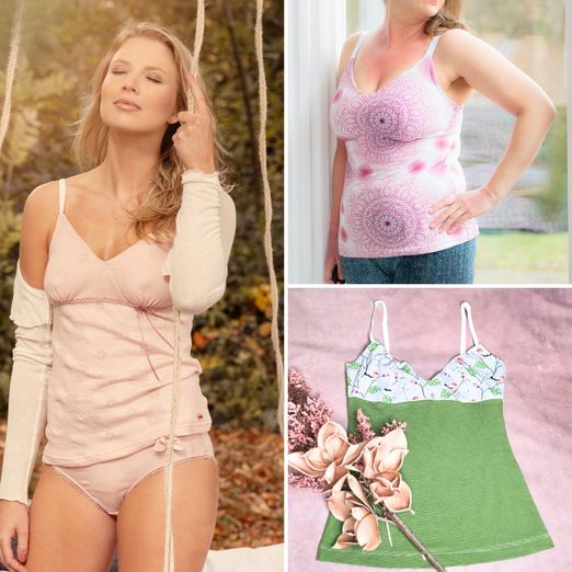 Bustierhemdchen mit Cups - #Camysole - Schnittmuster eBook