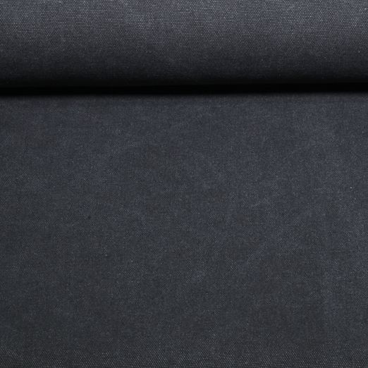 Beschichteter Canvas - Waxed Heavy Uni Schwarz