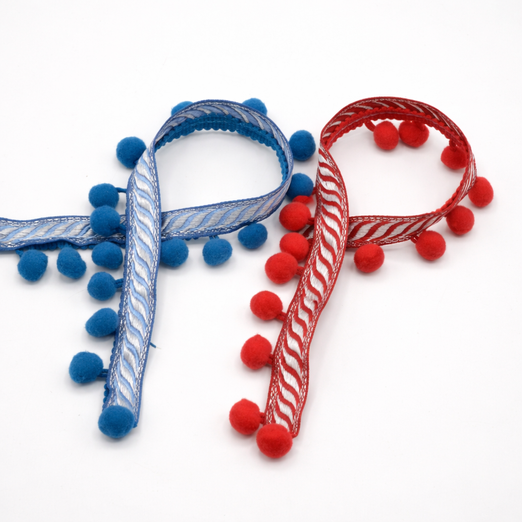 PomPom Band Lurex 10mm - Meterware