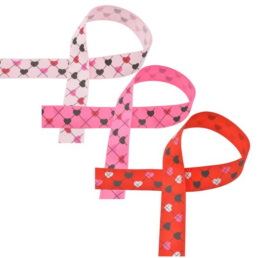 Ripsband Herzen 25mm - Meterware