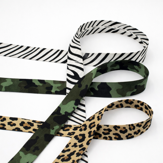 Baumwollschrägband Animal 18mm - Meterware