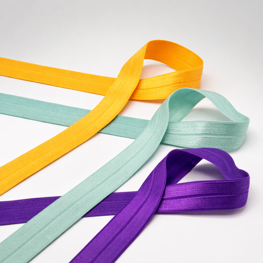 Elastisches Schrägband Falzgummi - glänzend 20mm - Meterware