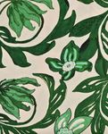 Satin de viscose - Impression numérique Grandes fleurs Ecru Vert Satin de viscose - Impression numérique Grandes fleurs Ecru Vert