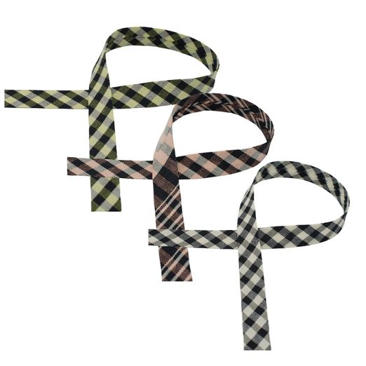 Baumwoll Schrägband Karo - 20mm - Meterware