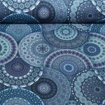 Bambus Viskosejersey - Digital Mandala Navy Bambus Viskosejersey - Digital Mandala Navy