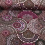 Bambus Viskosejersey - Digital Mandala Fuchsia