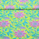 Voile de coton - Enjoy collection fleurs Jaune