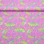 Voile de coton - Enjoy collection calices de fleurs rose