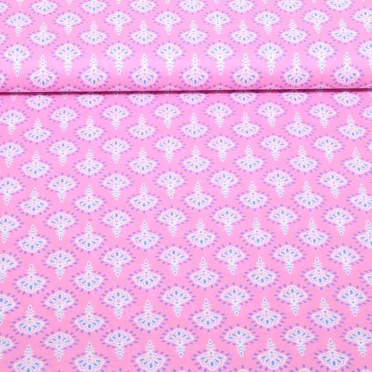 Voile de coton - Collection Enjoy Abstrait Rose