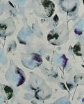 Viscosa Lino - Digital Hojas Crudo Azul Claro