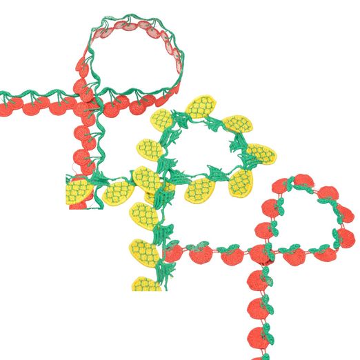 Tüddelband Früchte - Meterware