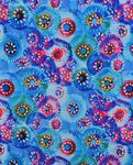 Popelín de algodón - Stretch Círculos de colores Azul Popelín de algodón - Stretch Círculos de colores Azul