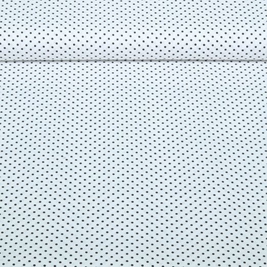 Popeline de coton - Pois Blanc Popeline de coton - Pois Blanc