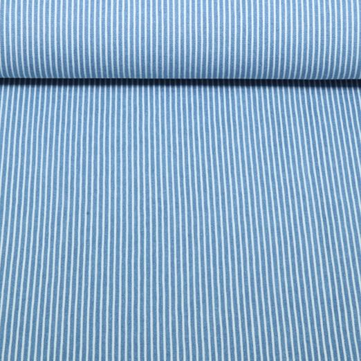 Tissu jeans pantalon - rayures bleu clair Tissu jeans pantalon - rayures bleu clair