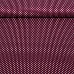 Popeline de coton - Pois Bordeaux Popeline de coton - Pois Bordeaux