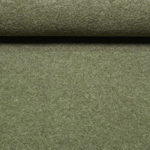Walkloden Alma - Melange Olivgrün
