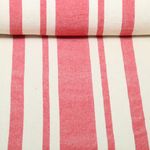 Baumwolle Webware - Küchentuch Streifenmix Beige Rot