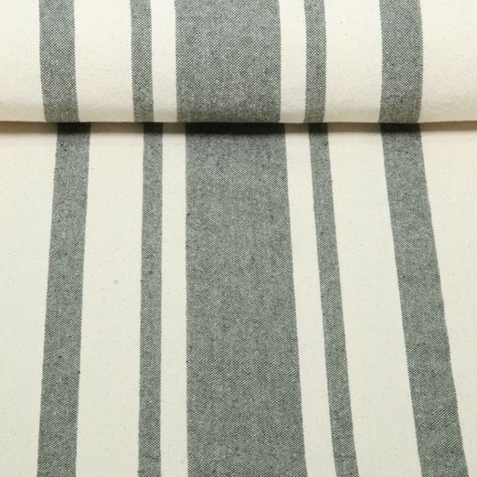 Baumwolle Webware - Küchentuch Streifenmix Beige Khaki