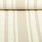 Baumwolle Webware - Küchentuch Streifenmix Beige Hellbraun
