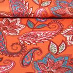 Viskosejersey - Paisley Orange