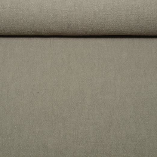 Leinen - Uni Stonewashed Olivgrün