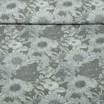 Lin viscose - fleurs d'été Taupe