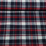 Flanelle de coton - carreau de bûcheron Bleu marine