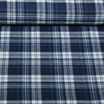 Flanelle de coton - carreaux de bûcheron Bleu marine Flanelle de coton - carreaux de bûcheron Bleu marine