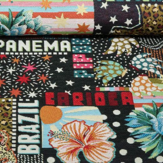 Gobelin -  Brasilien Mustermix Schwarz