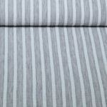 Tissu robes et blouses - Aspect lin rayures Gris clair