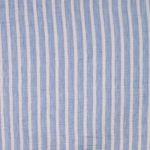 Tessuto della camicetta e del vestito - lino a righe blu chiaro