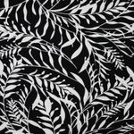 Jersey viscosa - hojas negro blanco
