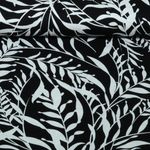 Jersey de viscose - Feuilles Noir Blanc