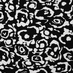 Jersey viscosa - Flores abstractas negro blanco
