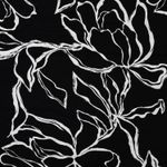 Jersey viscosa - Flores grandes negro blanco