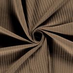Ribbad jersey - enfärgad taupe bred ribb