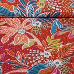 Viskose - Stretch Slub Palmen Orange