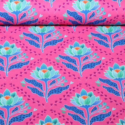 Toile canevas bio - HHL Queen Of Hearts Lotus Royal Rose vif