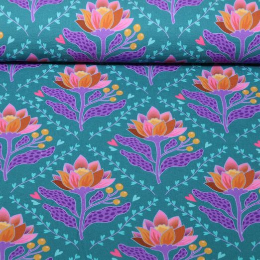 Bio Canvas - HHL Queen Of Hearts Lotus Royal Petrol