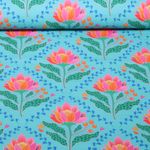 Toile canevas bio - HHL Queen Of Hearts Lotus Royal Turquoise
