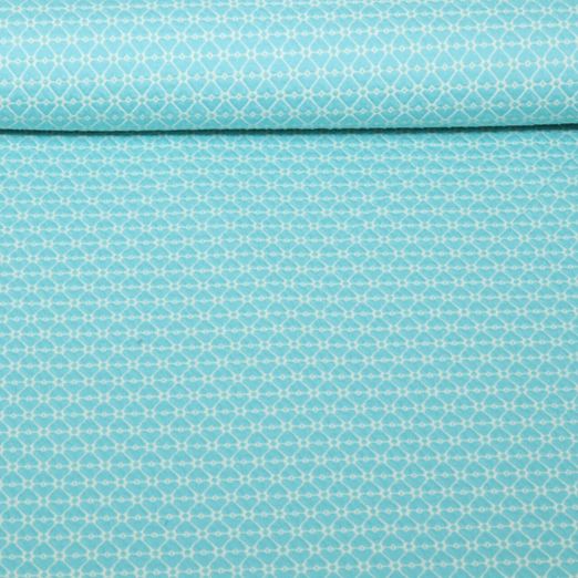 Bio Jacquard Jersey - HHL Queen of Hearts Cherry Heart Knit Türkis