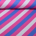 Jersey jacquard bio - HHL Queen of Heart Royal Candy Stripes Rose vif