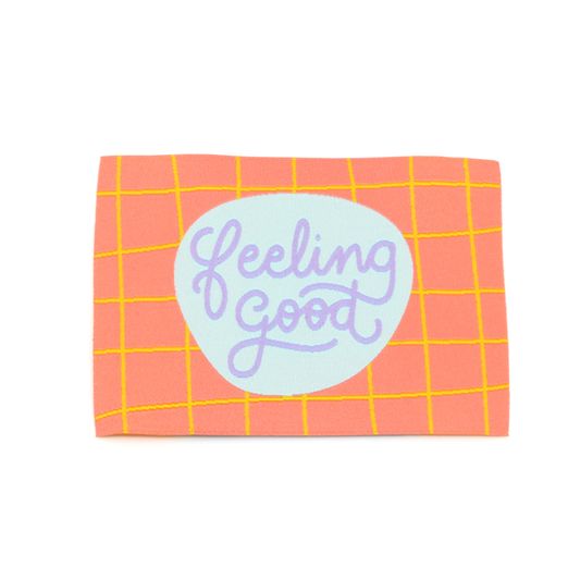 Étiquette tissée XL - Feeling Good - 60 x 80 mm