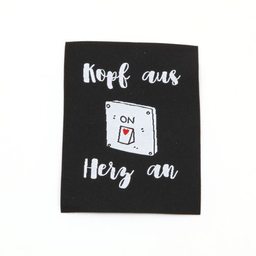 Webetikett XL - Kopf aus - 60 x 80mm