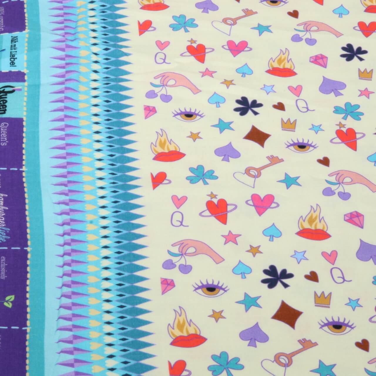 Gaze de coton bio Lisse - HHL Queen Of Hearts Queens Secrets Beige-1 Gaze de coton bio Lisse - HHL Queen Of Hearts Queens Secrets Beige-1